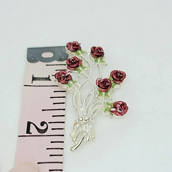 Vintage Bunch of Roses Pin - Picture 5 of 5